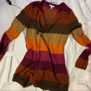 Cardigan sweater, somewhat fuzzy